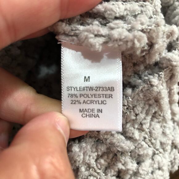 Zenana Premium (M) Cozy Comfy Textured Popcorn Knit Light Weight V-Neck Sweater - Picture 10 of 12